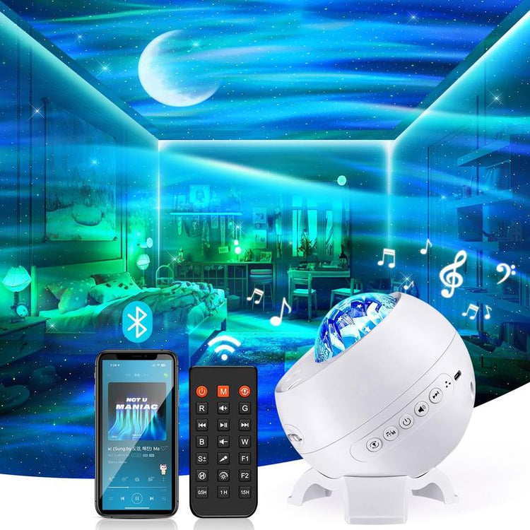 Star Projector Northern Lights Projector, 15 Colors Moon Light Star Projector Galaxy Light,15 Music& Galaxy Projector Aurora Light Projector,Remote Star Lights for Ceiling Projector