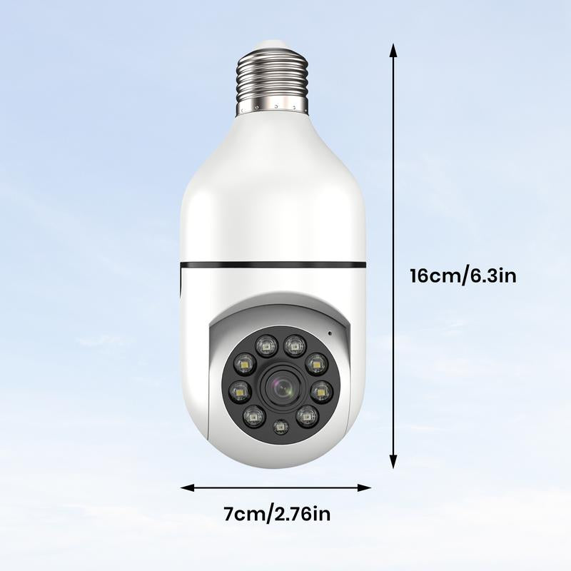 Indoor light bulb security camera night vision
