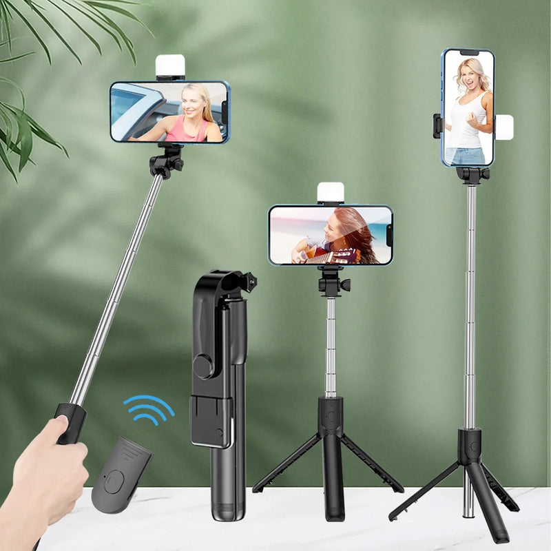 Selfie Stick with Tripod & Bluetooth Remote – Telescopic & Portable for iPhone/Android