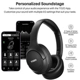 TOZO HT2 Hybrid Active Noise Cancelling Headphones, Wireless over Ear Bluetooth Headphones Electronic Audio Headset Earbud Noisecancellingheadphones Gym Traveling