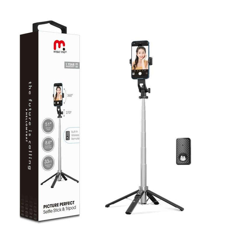 Mybat Pro Picture Perfect Selfie Stick & Tripod - Black