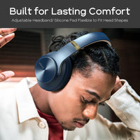 Long battery wireless headphones DOQAUS for music and calls