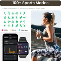 TOZO S7 Smartwatch Bluetooth Call AMOLED Ultra HD Screen,Dynamic Dials Messages Push 100+ Sports Modes,Detect Human Health (Heart Rate,Blood Oxygen)With High Battery Life Touch Screen Watch Black Fathersdaygift Wristwatch Wearable Phone Smartphone