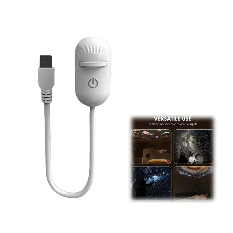 2-In-1 Galaxy Projector & Night Light, 360° Adjustable LED Space Galaxy Lamp, Milky Way Mood Lighting, HD Image Star Projectors for Bedroom Hallway Ceiling Decor