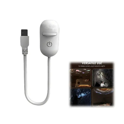 2-In-1 Galaxy Projector & Night Light, 360° Adjustable LED Space Galaxy Lamp, Milky Way Mood Lighting, HD Image Star Projectors for Bedroom Hallway Ceiling Decor