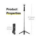【Dealsforyoudays】Telesin Magnetic Selfie Stick Tripod with Bluetooth Remote Control, 27" Extendable Phone Stand Tripod for Magsafe for Iphone 15 14 13 12 Pro Max Series, All Android Phones with Magnetic Functionality