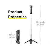 【Dealsforyoudays】Telesin Magnetic Selfie Stick Tripod with Bluetooth Remote Control, 27" Extendable Phone Stand Tripod for Magsafe for Iphone 15 14 13 12 Pro Max Series, All Android Phones with Magnetic Functionality