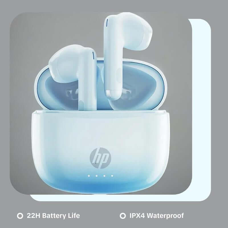 HP Wireless Earbuds – IPX4 Waterproof Noise‑Cancelling Stereo Bass Buds