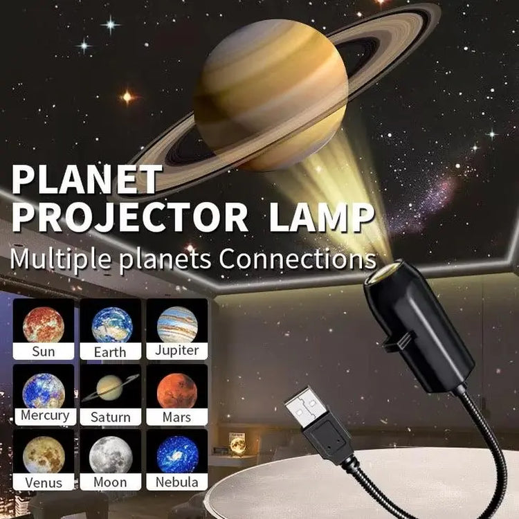 Planet Projector Lamp, Galaxy Projector-Usb Planet Night Light-10 Lighting Modes,360° Rotating,Suitable for Home Scenes, Small Footprint, Clear Projection.