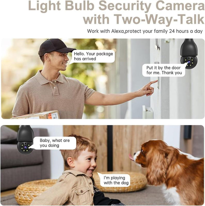 WiFi outdoor light bulb security camera