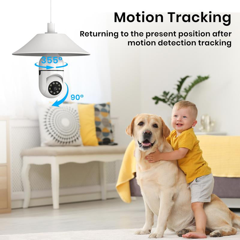 Two-way audio light bulb security camera