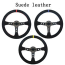 Universal 350MM Suede Steering Wheel Leather Steering Wheel Drift Racing Steering Wheel Type High Quality Suede/Pvc Style