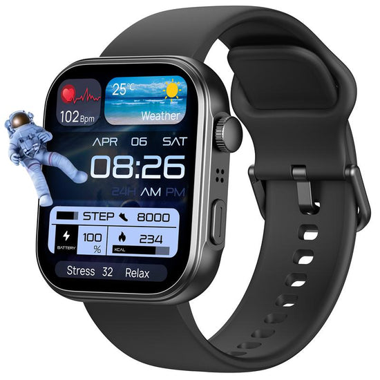 TOZO S6 Smartwatch Ultra-Clear AMOLED Screen Dynamic Bluetooth Call,Sports Modes Fitness Watch Activity Tracker with Heart Rate/Sleep Oxygen Monitor IP68 Waterproof Dustproof Smartphone Wristwatch Devices Wearable Pedometer Weather Updates Workout