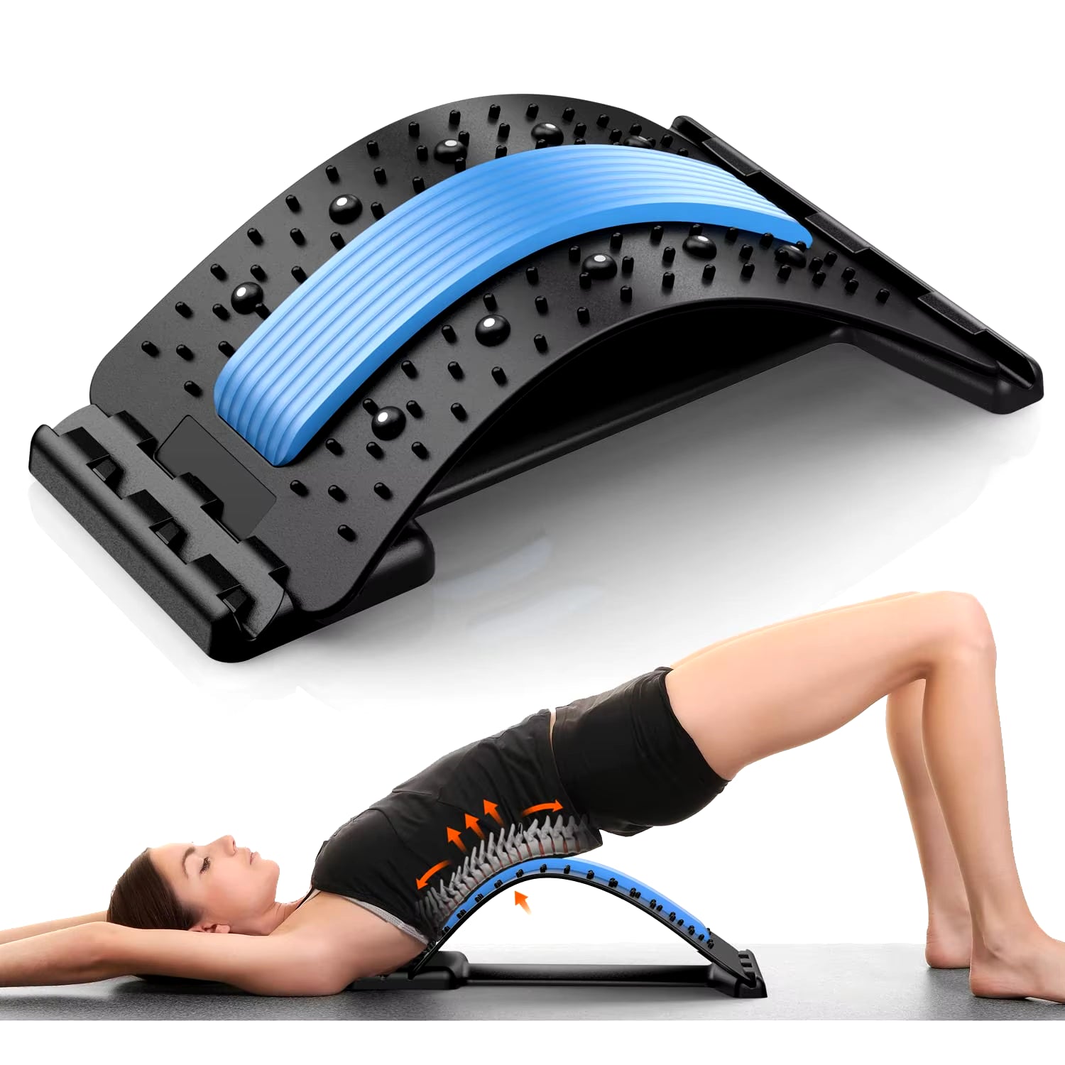 Back Stretcher for Back Pain Relief – Adjustable Multi-Level Spine Board