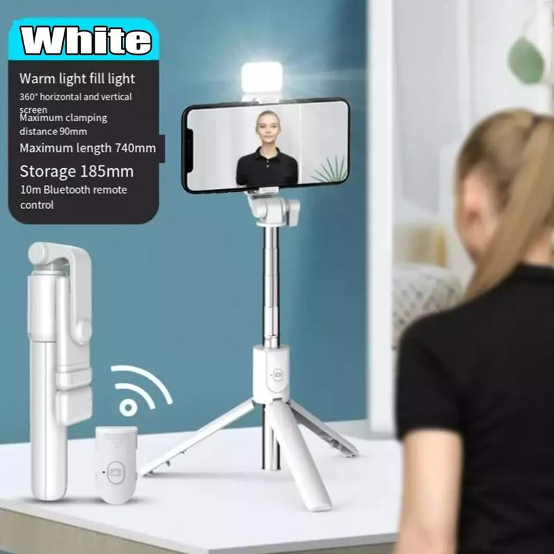 Premium Alloy Selfie Stick Tripod with Bluetooth Remote – Portable Vlogging Stand