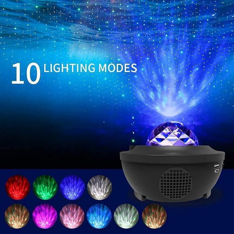 Starry Projector Galaxy Light Projector with Bluetooth Speaker, Multiple Colors Dynamic Projections Star Night Light Projector for Kids Adults Bedroom, Space Lights for Bedroom Decor Aesthetic