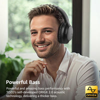 TOZO HA1 Bluetooth 5.4 Headphones, ENC Call Noise Cancelling with Mic over Ear Wireless Headset Foldable with 70H Playback, Stereo Bass, EQ Modes via Button & APP for Travel Home Black Fathersdaygift Audio Earbud Electronic