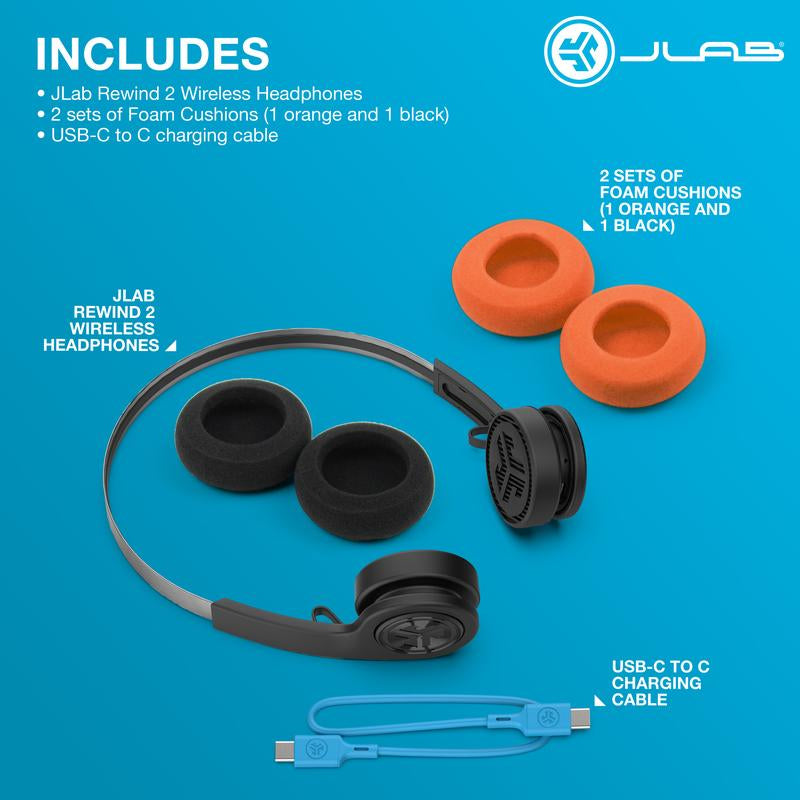 Throwback-style JLab headphones for casual use