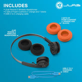 Throwback-style JLab headphones for casual use