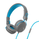 In-line microphone and volume slider on wired headphones