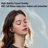 HP Wireless Earbuds, Semi-In-Ear Design Noise Cancelling Headphones, Stereo Bass Earphones, IPX4 Waterproof Sports Earphones, Lightweight Wireless Earbuds, Stereo Sound Headphone, Electronic