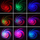LED Galaxy Projector Light swirling colors in a galaxy effect, creating an immersive atmosphere for bedrooms and parties.