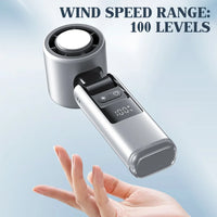 100 Turbos Chilled Ice Sensation Cold Fan Super Mini Turbo Speed Fan USB Powered Digital Display for Outdoor Camping Office Dorm