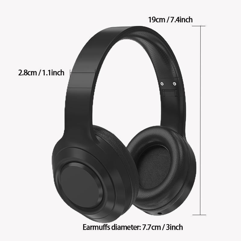 Wireless Headphones, Foldable Gaming Bluetooth-Compatible Headset with Built-In Microphone, Portable Foldable Headset for Home Outdoor, Headphones for Gym, Gift