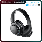 Soundcore Anker Life Q20 Hybrid Active Noise Cancelling Headphones, Wireless over Ear Bluetooth Headphones, 70H Playtime, Hi-Res Audio, Deep Bass, Memory Foam Ear Cups, Travel, Office, USB-C Charging