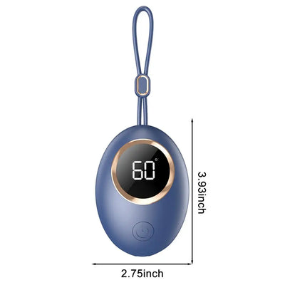 Hand Warmers Rechargeable 3 Modes Instant Heat USB Power Bank Portable Electric Heater with LED Digital Screen Fast Warm