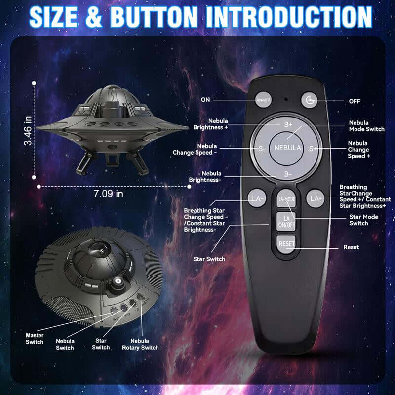 Nebula star projector UFO style