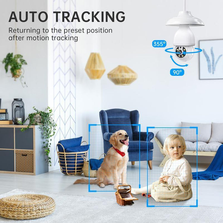 Smart home outdoor light bulb security camera