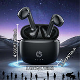 HP Wireless Earbuds, Semi-In-Ear Design Noise Cancelling Headphones, Stereo Bass Earphones, IPX4 Waterproof Sports Earphones, Lightweight Wireless Earbuds, Stereo Sound Headphone, Electronic