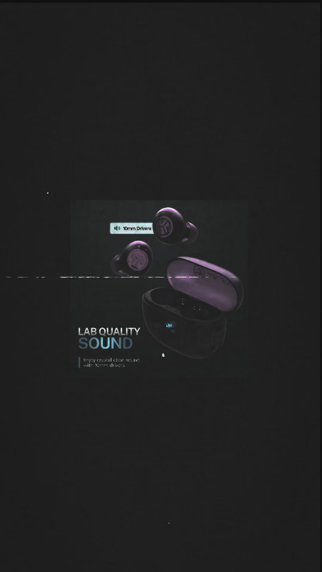 JLab Go Pop ANC Earbuds – IP55 Waterproof, Bluetooth & 24h Battery