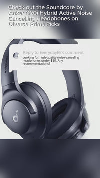Soundcore by Anker Q20i Hybrid Active Noise Cancelling Headphones – Wireless Over-Ear Bluetooth, 40H Playtime, Hi-Res Audio, BassUp, App Customization, Transparency Mode