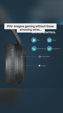 Vanotom Folding Wireless Gaming Headset – Foldable Bluetooth Over-Ear with Mic