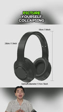 Foldable Bluetooth Gaming Headset with Mic – Low Latency Wireless Gaming Headphones