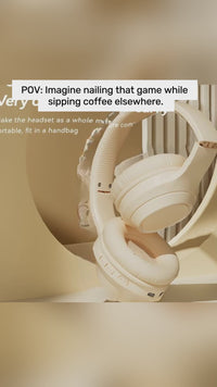 Foldable Bluetooth Gaming Headset with Mic – Low Latency Wireless Gaming Headphones